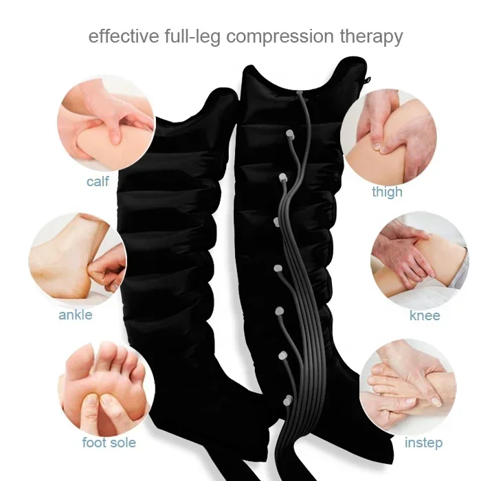 Sports Massager Products 8-chamber Massage Therapy Compression Boots Leg Massager Leg Machine 8 Chambers (air Bags) 65W CN;FUJ