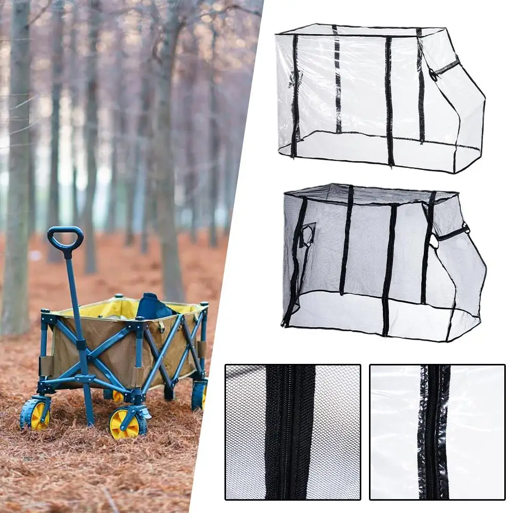 Folding Cart Rain Cover(no Cart) Camping Trolley Rain Picnic Wagon Cover Waterproof Camping Cart Garden Cover Stroller Equi W8B1