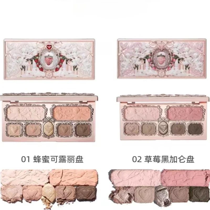 Flower Strawberry Collection Eyeshadow Matte Glitter Shimmer Eyeshadow Face Palette Highlight Blush Longlasting Makeup Palette