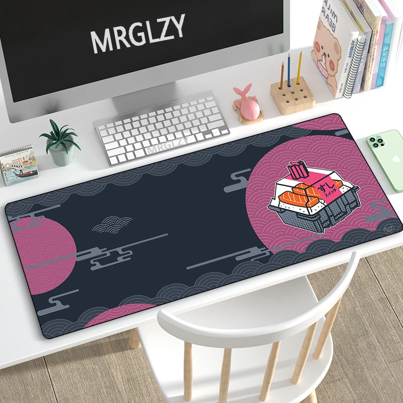 Japanese Mouse Pad PC Gaming Mouse Pads Sushi Desk Mats Large Rubber Keyboard Mousepad LOL Art Mouse Mat Carpets Rugs 900X400