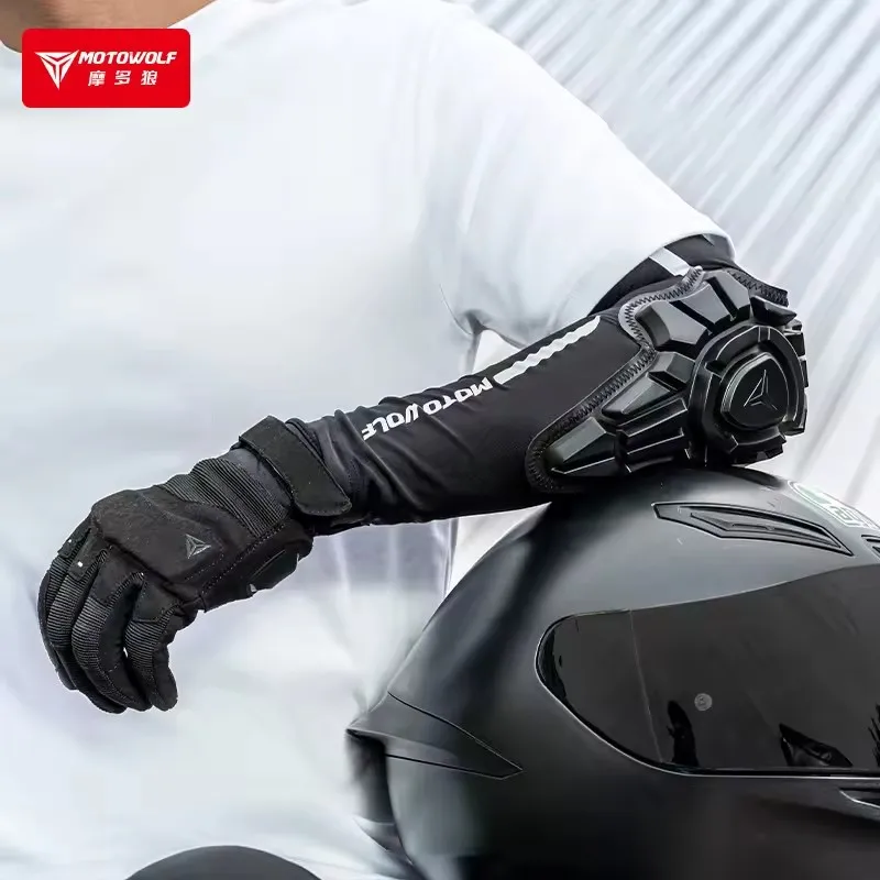 MOTOWOLF Motocross Elbow Protector BMX DH ATV Motorcyclist Equipment Summer Motorcycle Elbow Pads Mtb Cycling Elbow Protection