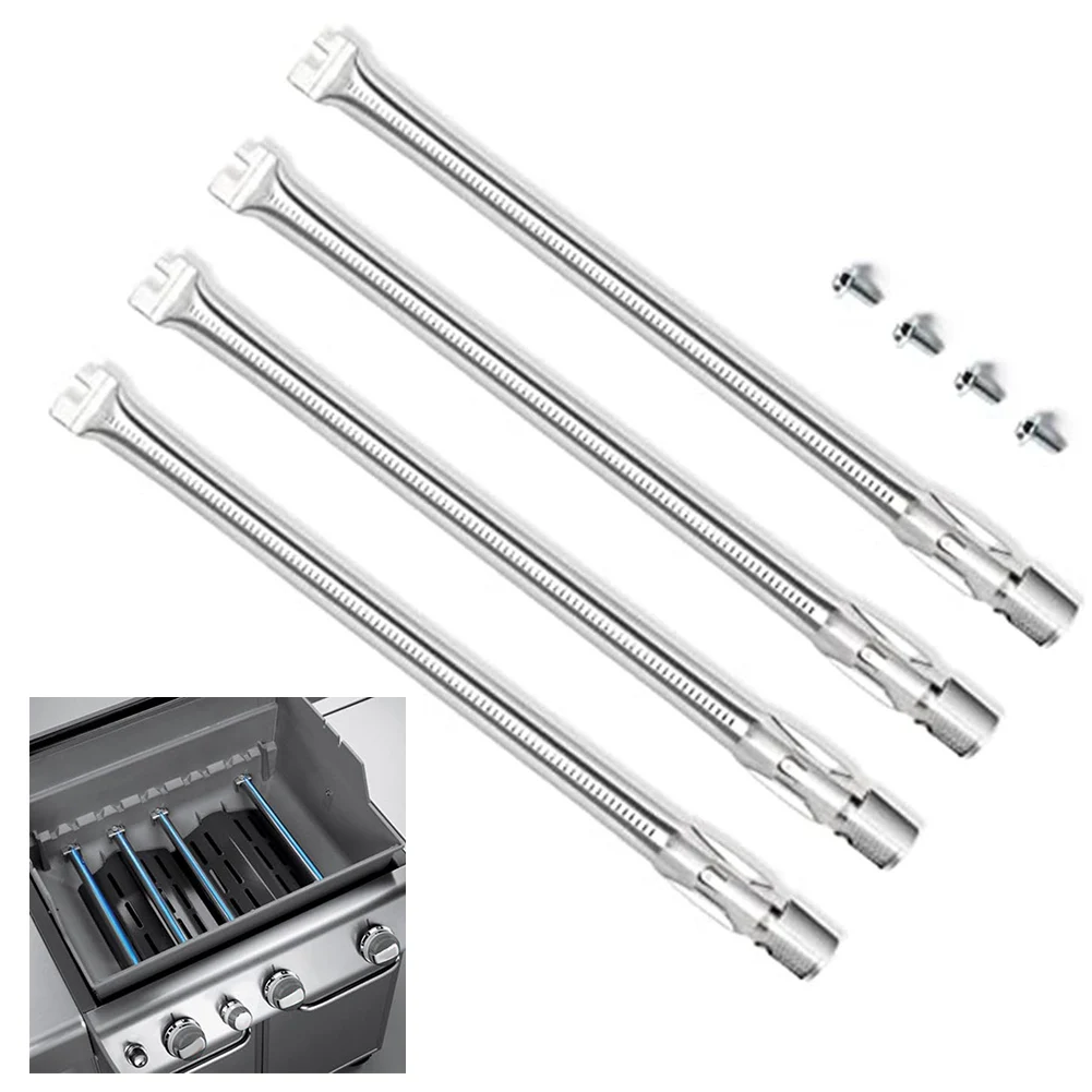 

4Pcs Grill Burner For Weber For Genesis 300 E330 E320 E310 S310 S320 S330 Gas Grill Withstand High Temperatures Resist Corrosion