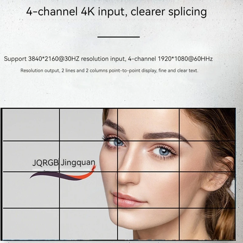 Processore di giunzione multi-schermo 4K Giuntatrice per schermo a 4 finestre Controller di giunzione video immagine con commutazione continua