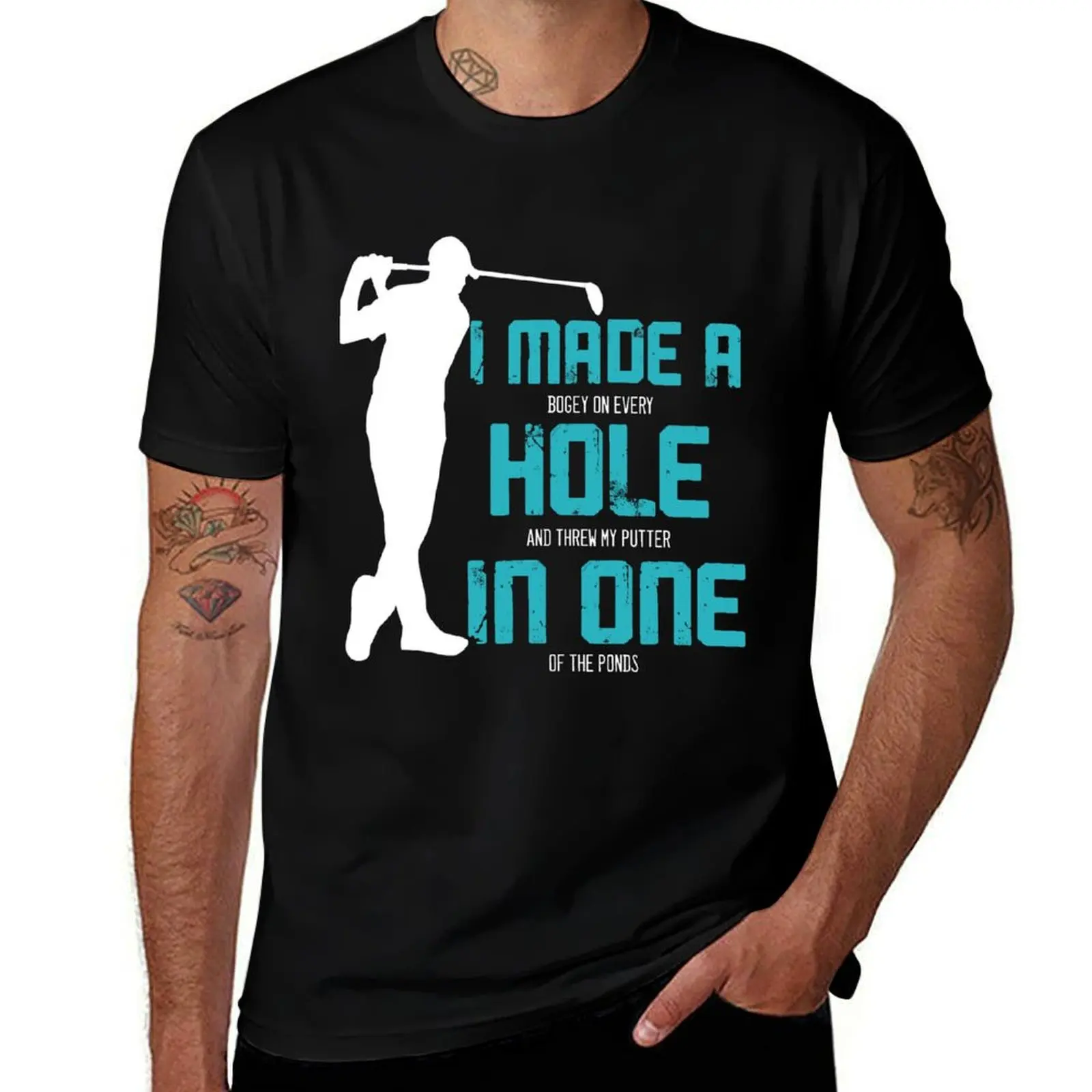 

Hole In One Golf Funny Golf Golfing Gag Quote Funny Gift T-Shirt t shirts cotton 100% t shirt man cotton T-Shirt