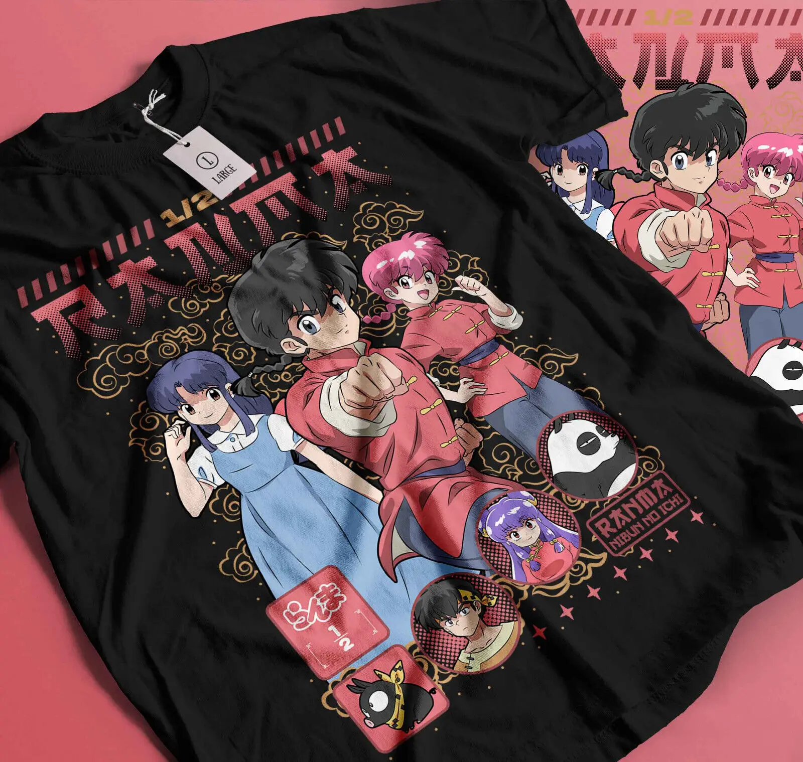Ranma 1/2 T-shirt Shampoo Rumiko Takahashi Girl Kawaii Funny Anime Tee Gift 288