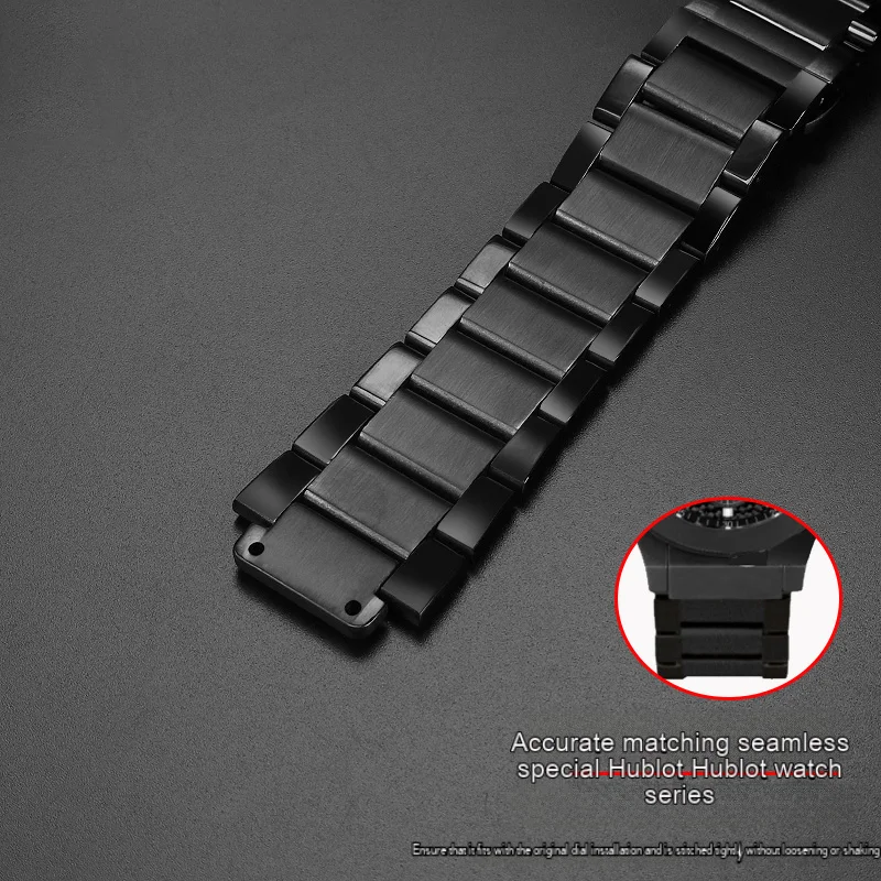 Stainless Steel Strap For Hublot Watch Bracelet Big Bang Classic Fusion Series 27*19mm 20*13mm Men Women Watchbands with Screws