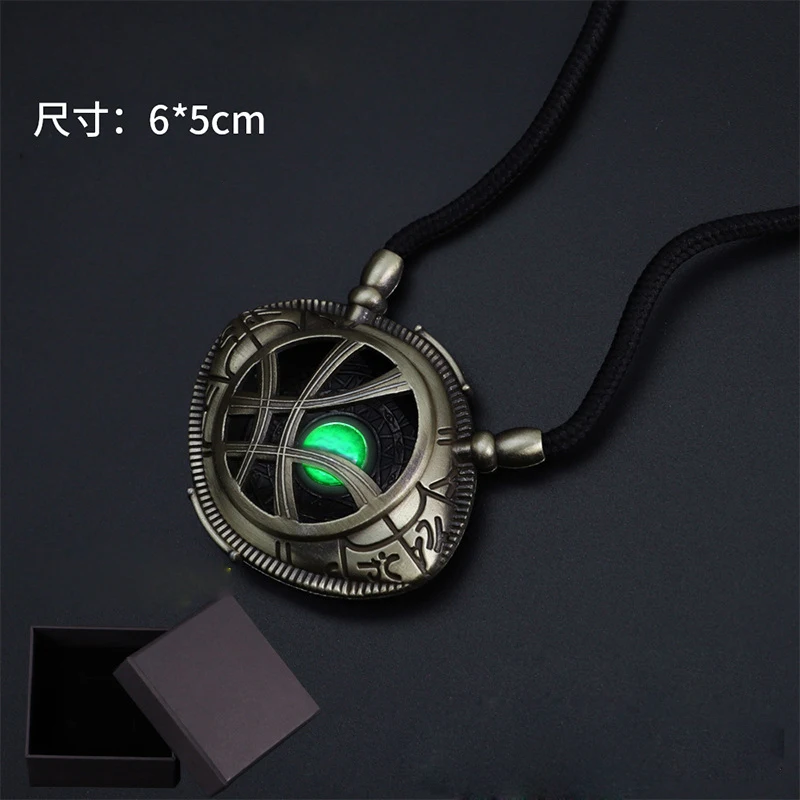 Doctor Strange Cosplay The Eye of Agamotto Necklace Steve Rings of Time and Space Props Halloween Infinity War Cosplay Props