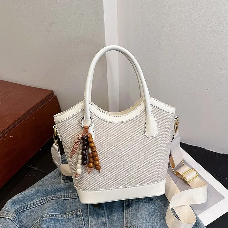 

2026 New Women Messenger Bag Retro Suede & Leather Colorblock Buckle Closure Versatile Shoulder Crossbody Purse