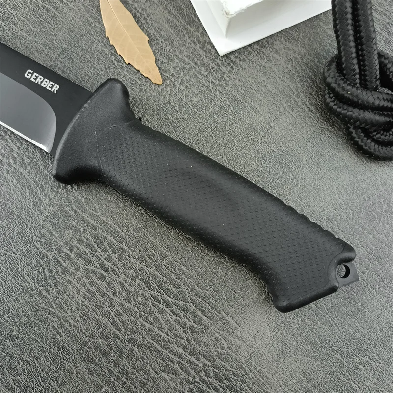 GERBER 08719 survival knife, rubber handle 8Cr13Mov steel treatment, outdoor tactical hunting camping portable EDC tool