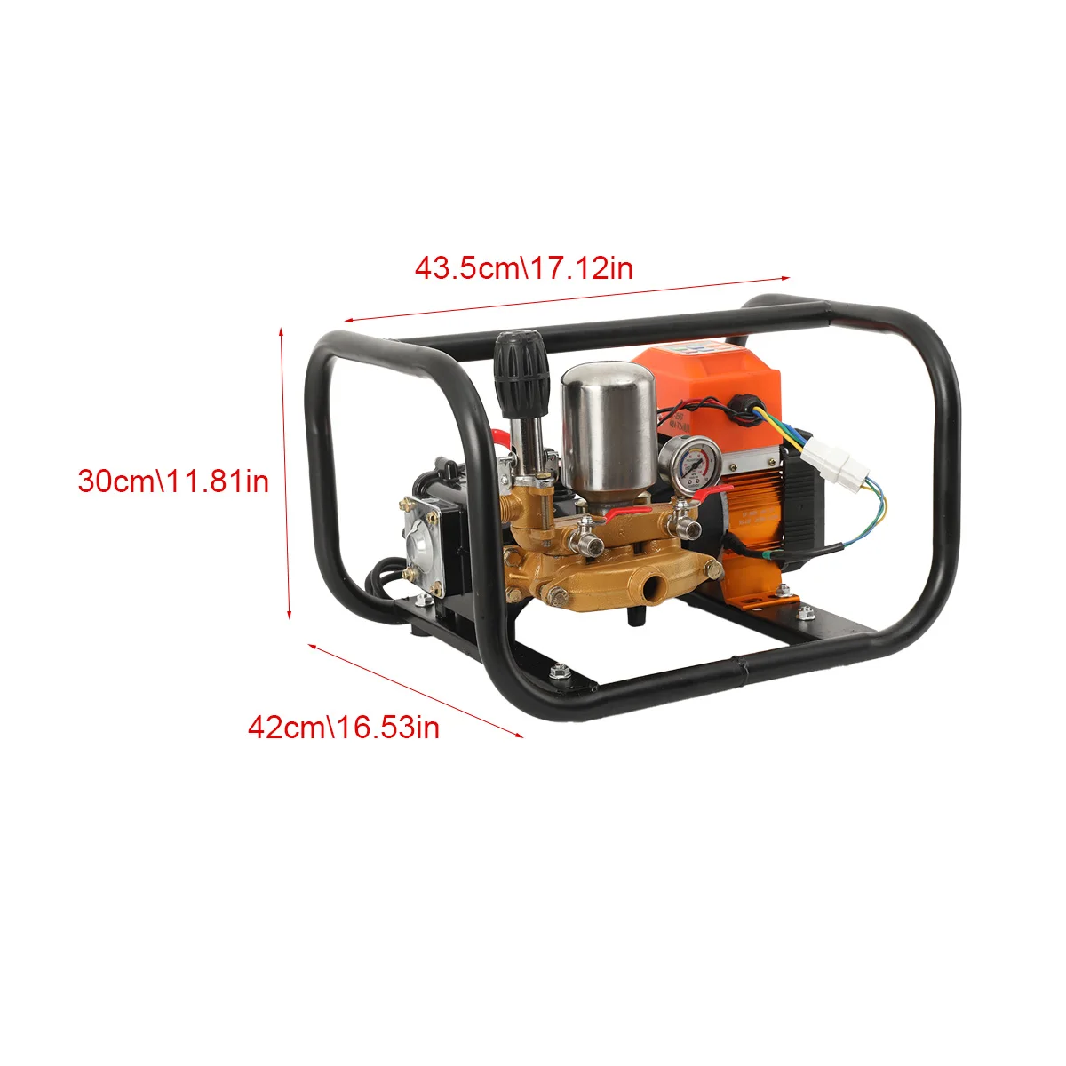 بخاخ كهربائي 1200 وات زراعي 22 لتر/دقيقة 72 فولت بخاخ أوتوماتيكي للمبيدات الحشرية عالي الضغط مع أنبوب 30 متر 0-4.0MPA #6
