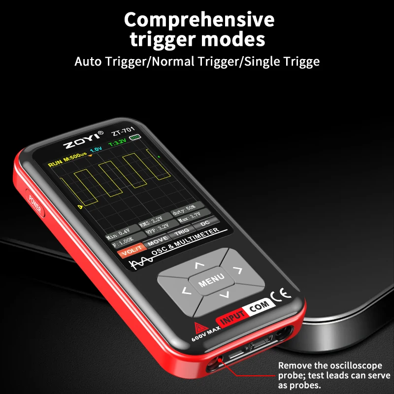 ZOYI ZT-701 2 IN 1 Digital Oscilloscope Multimeter 48Msps 5MHz Portable Multimeter Multifunctional Electrical Test Tool