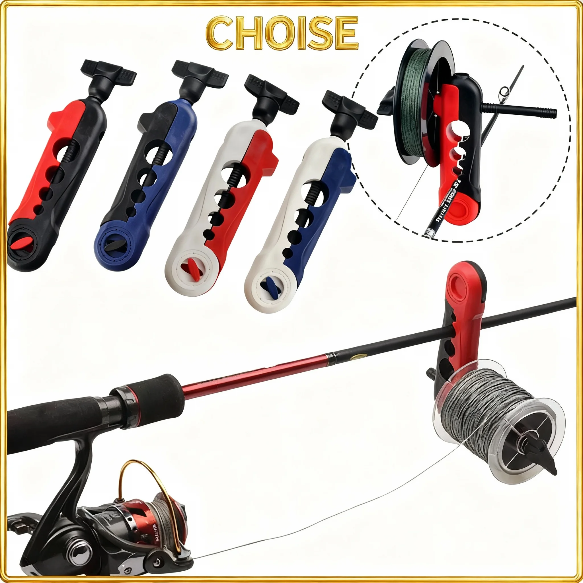Tragbarer Angelschnurwickler für Baitcasting- und Spinnrollen, ABS-Spulenmaschine, Karpfenangel-Zubehör, Wickelwerkzeuge