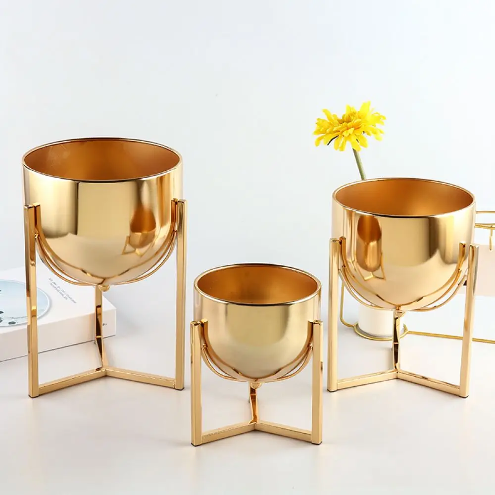 Elegant Iron Flower Stand Minimalist Metal Plant Holder Floor Standing Display Rack For Balcony Home Garden Decoration Art