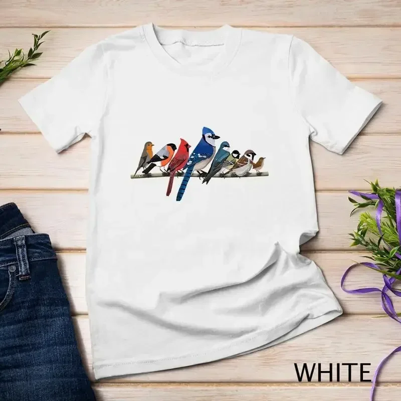 Garden Birds Blue Jay Bullfinch Ornithologist Biologist Unisex T shirt
