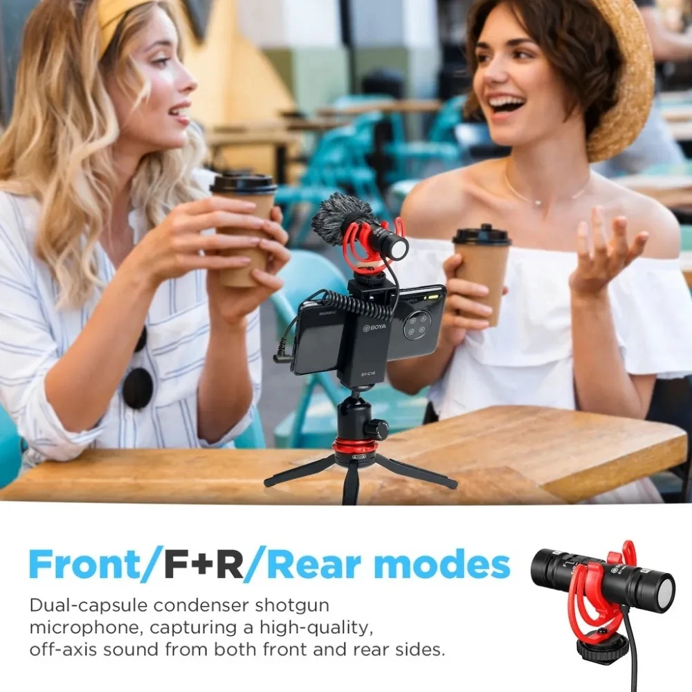 BOYA MM1 PRO Mic For iphone Mobile Phones DSLR Cameras Microphone Vlogs Directional Live Streaming TikTok Youtube
