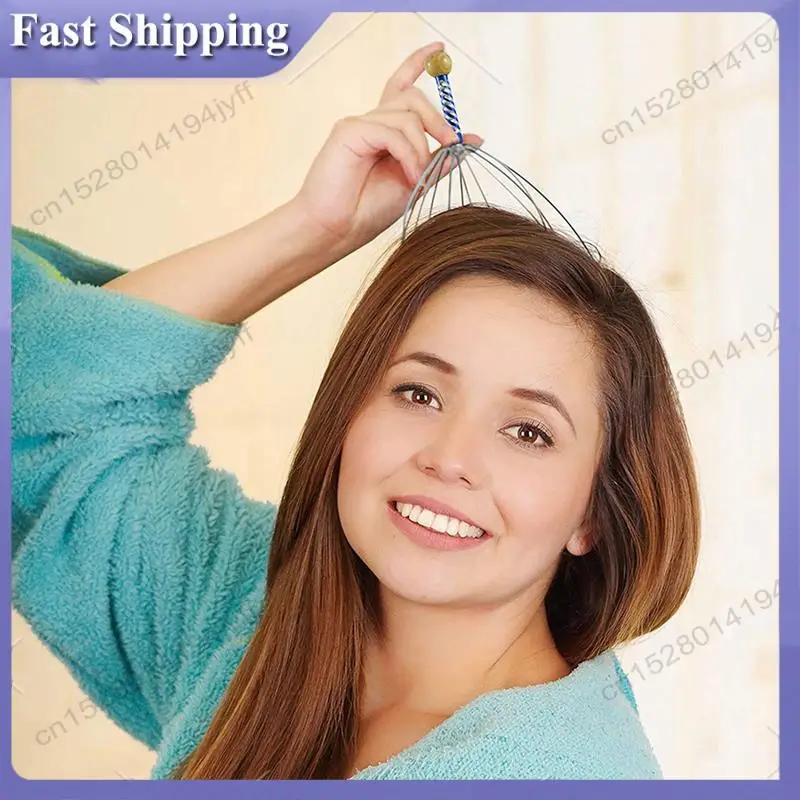 -ABDH 4X Head Massage Spider Head Masseur For Relaxation Therapy And Stress Relief