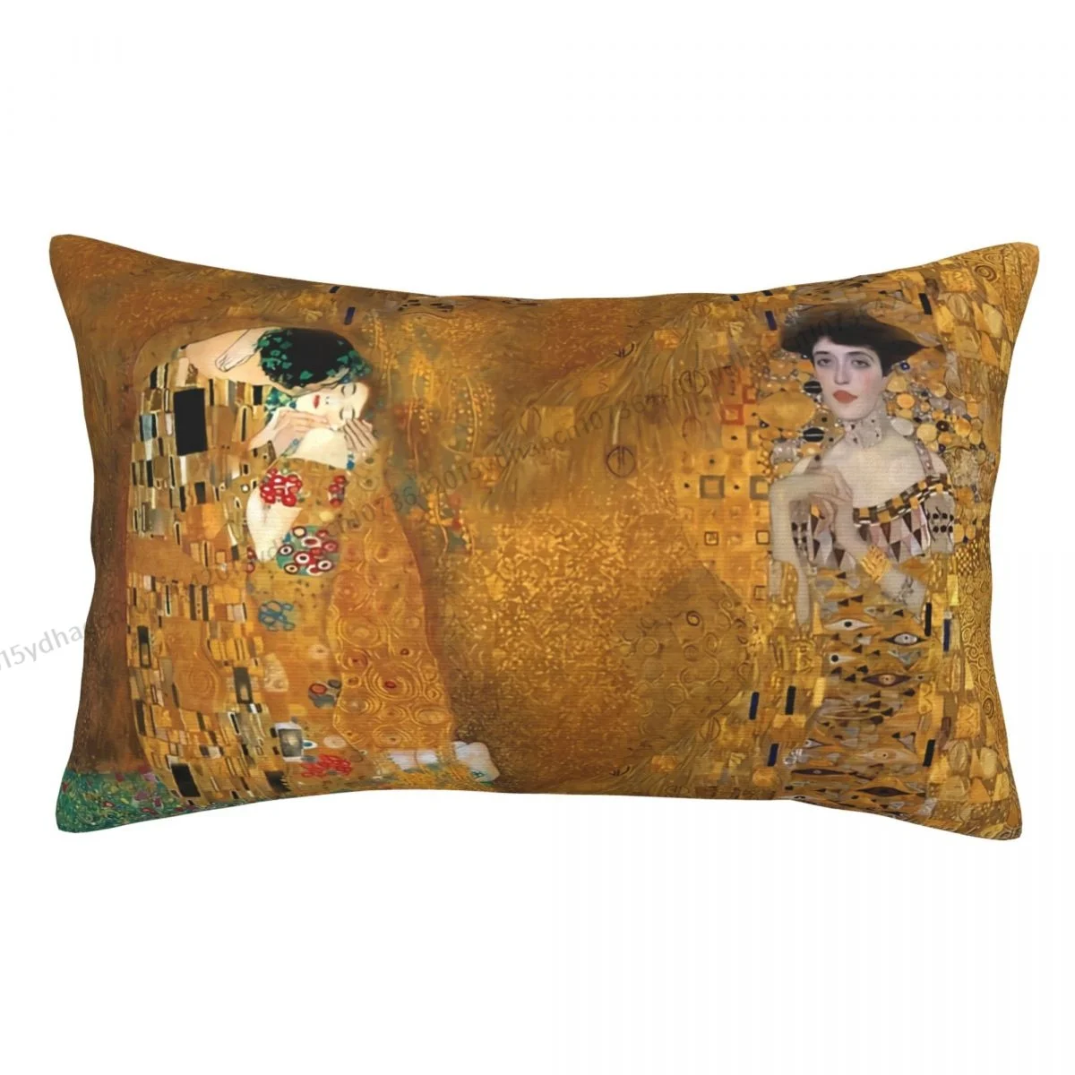 Woman In Gold Cojines Pillowcase Gustav Klimt Oil Paniting Cushion Home Sofa Chair Print Decorative Coussin Pillow Covers