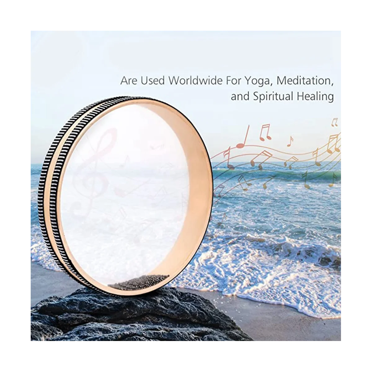 Ocean Drums for Meditation and Relaxation, Natural Color Rain Drums for Stress Relief, Musical Instruments