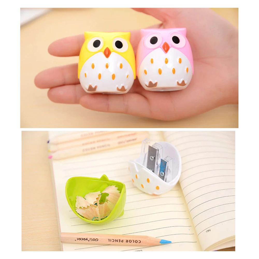 Owl Easy To Use Whimsical Design Perfect For Students Double Hole For Different Pencil Sizes Fun And Practical Double Hole Cute