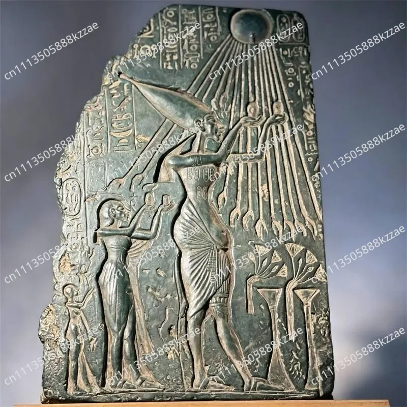 Reproduction of ancient Egyptian statue Atun Akhnatun historical relief art teaching aids home table decoration ornaments