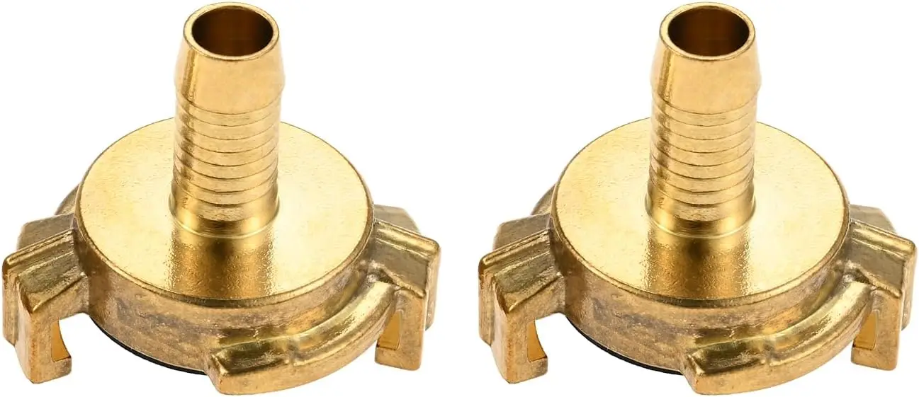 2Pcs 1/2 Inch Brass Quick Coupling 13mm Hose Connector for Plug-in Coupling Garden Irrigation Pressure Line Garden Pump