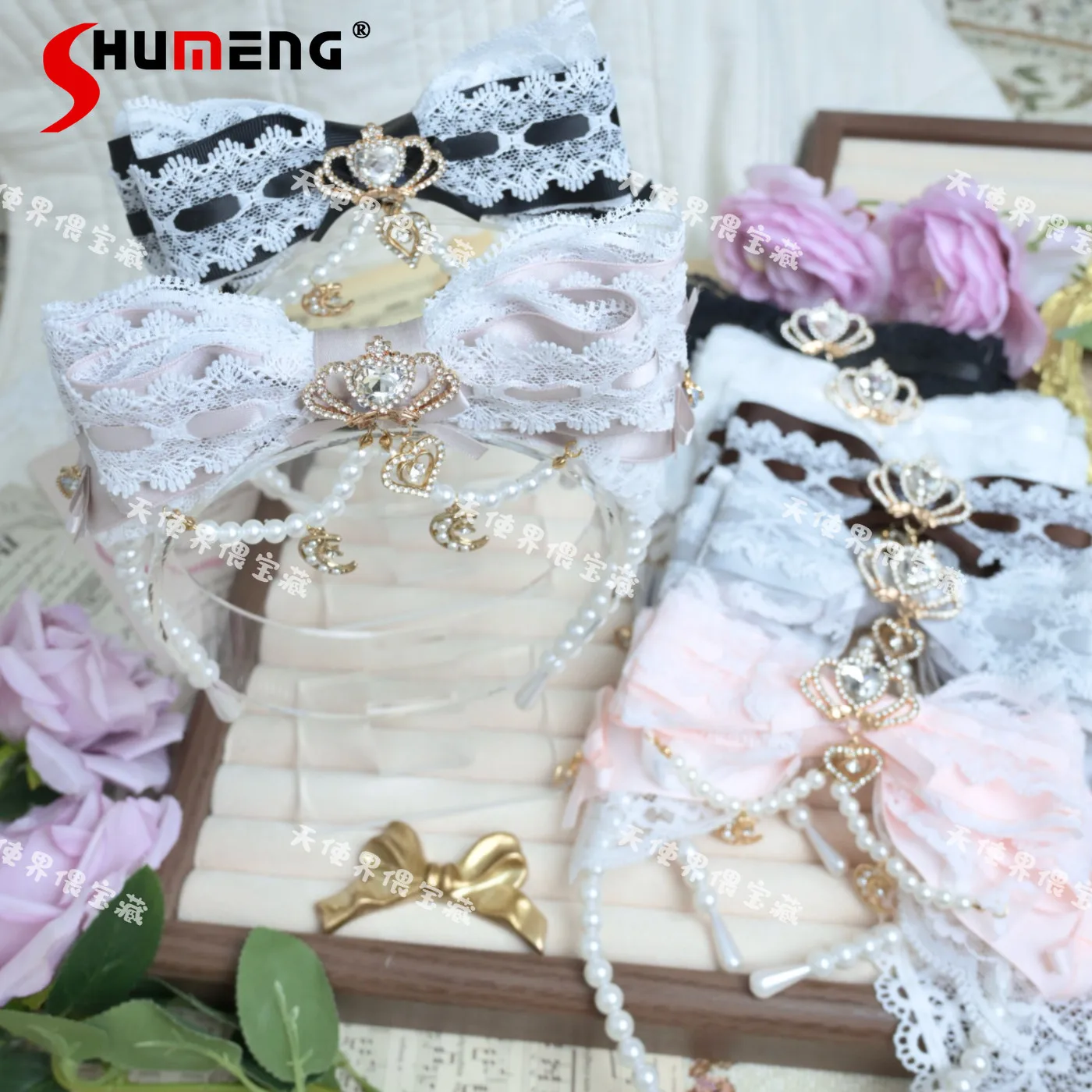 japanese-mine-series-mass-produced-lolita-headband-hair-accessories-girls-princess-sweet-elegance-cute-bow-lace-splicing-hairpin