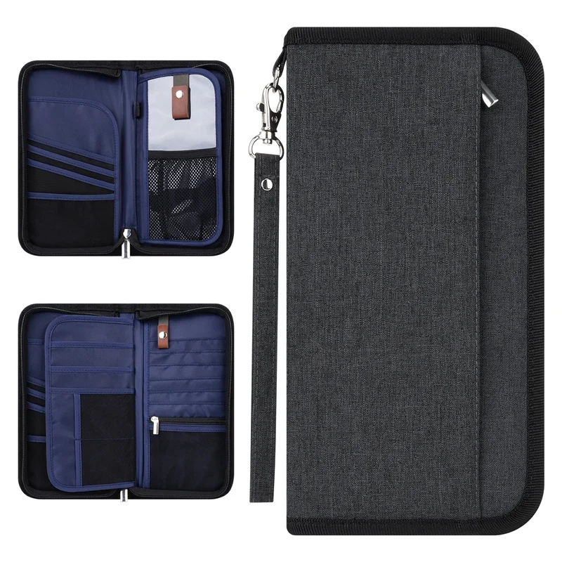 [Offre tendance] Porte-passeport, portefeuille de voyage, porte-passeport familial, blocage RFID, imperméable, organisateur de documents de voyage unisexe