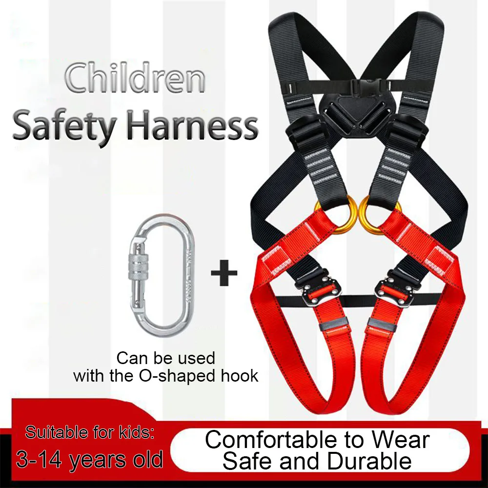 Children High Altitude Safety Harness Full Body Safety Belt Kids Outdoor Rock Climbing Expansion Training Protection Equipment