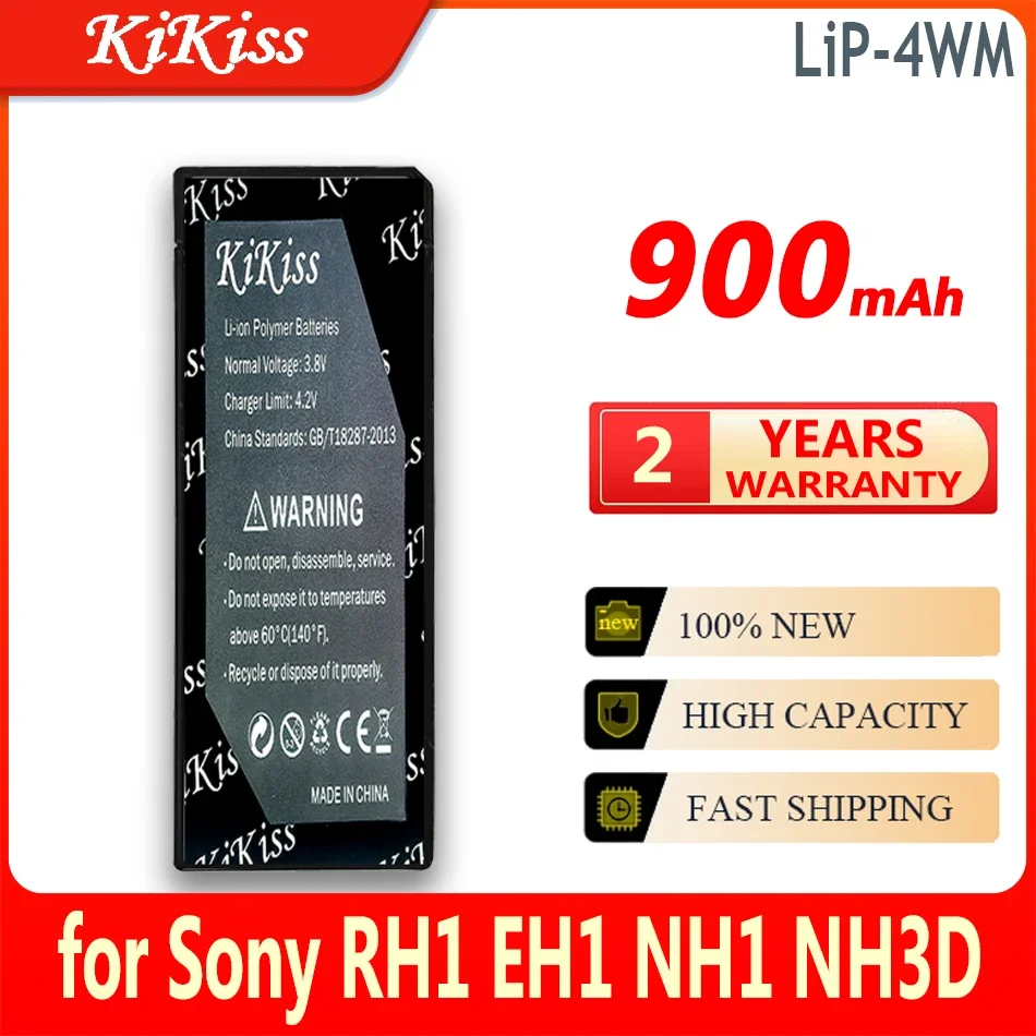 

KiKiss Battery LiP-4WM LiP4WM 900mAh for sony RH1 EH1 NH3D NH1 MJ97 HMD Charger High Capacity Bateria