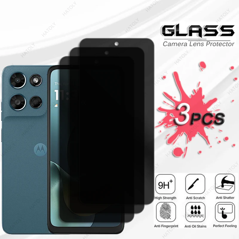 واقي شاشة الخصوصية لهاتف موتورولا موتو جي 2026 زجاج مضاد للتجسس لهاتف موتورولا موتو جي بلاي 2026 واقي عدسة الكاميرا الزجاجية #3