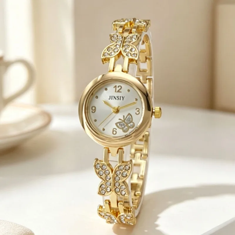 Fashion Butterfly Bracelet Watch Cute Women Quartz Watches Relojes Para Mujer Ladies Luxury Watches Gift Wholesale Gold Watch