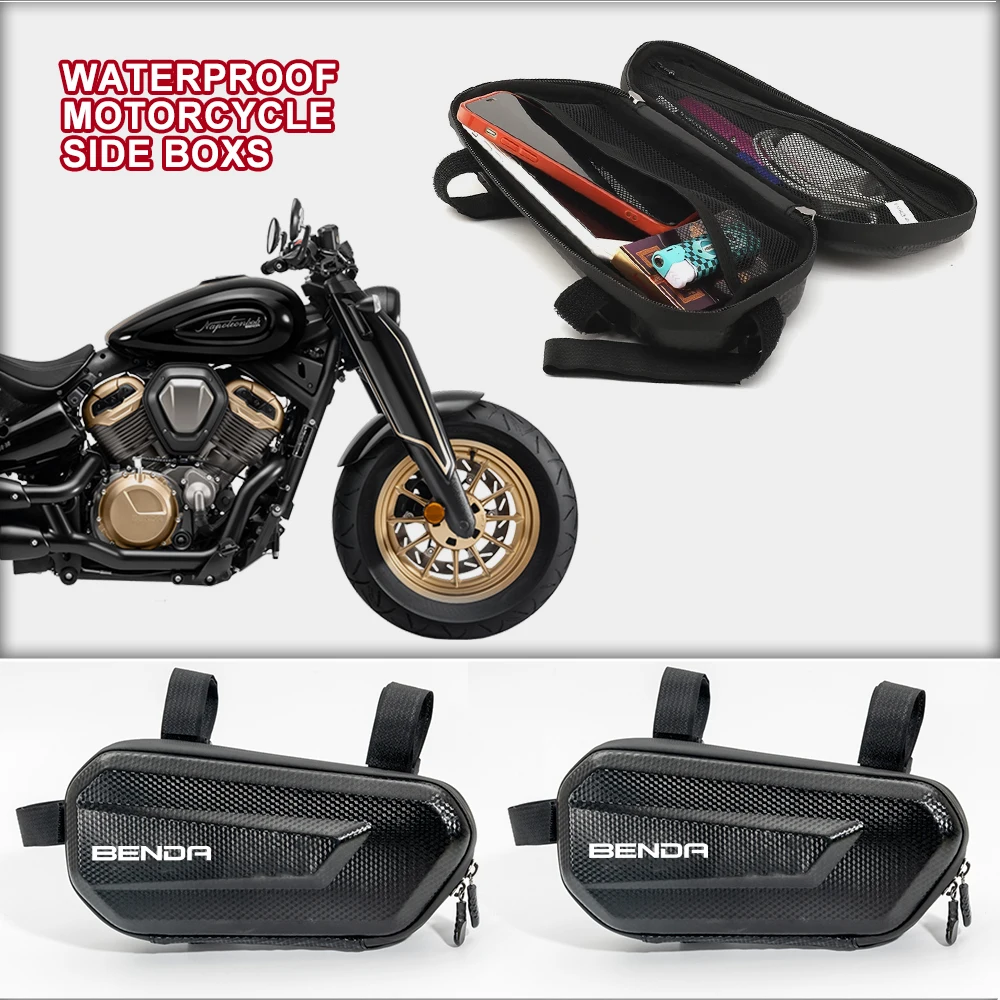 Handlebar Bag Motorcycle Waterproof Phone Storage Bag Accessories For BENDA 250 500 Chinchilla 300 450 LFS700 LFC700 BD400 BD500