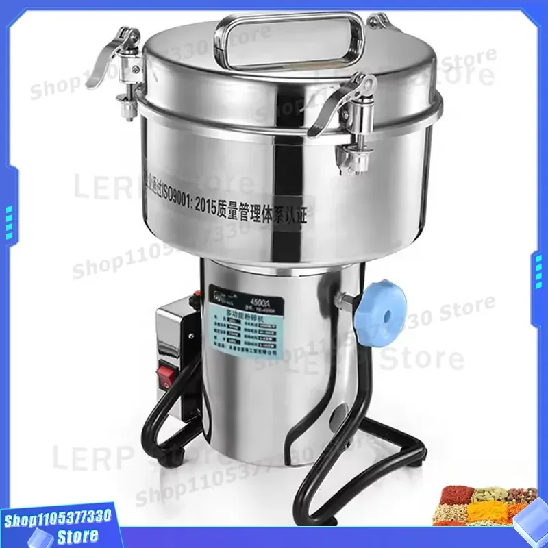 4500g Large Capacity Electric Coffee Grinder Stainless Steel Household Spice Mill Heavy Duty Bean Crusher for Kitchen Use