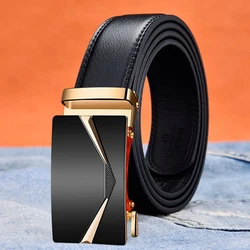 High quality new men's fashion automatic buckle business men's jeans high-quality belt men's belt no gift box