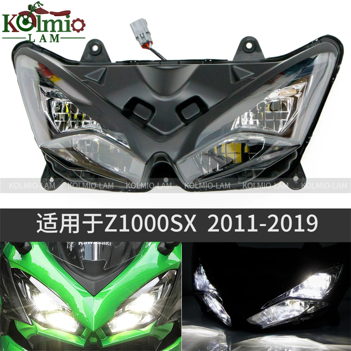 

LED Motorcycle Headlight Fit For KAWASAKI Z1000SX 2017 2018 2019 Headlamp Assembly Ninja 1000SX 2020 - 2024 21 22 23 Head Light