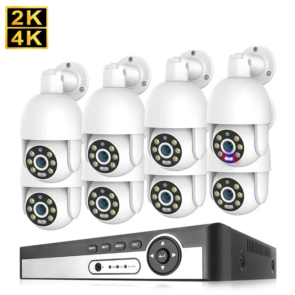 Hot Selling 4K 8Ch Poe Security Camera System 8Mp PTZ Motion Detection Function