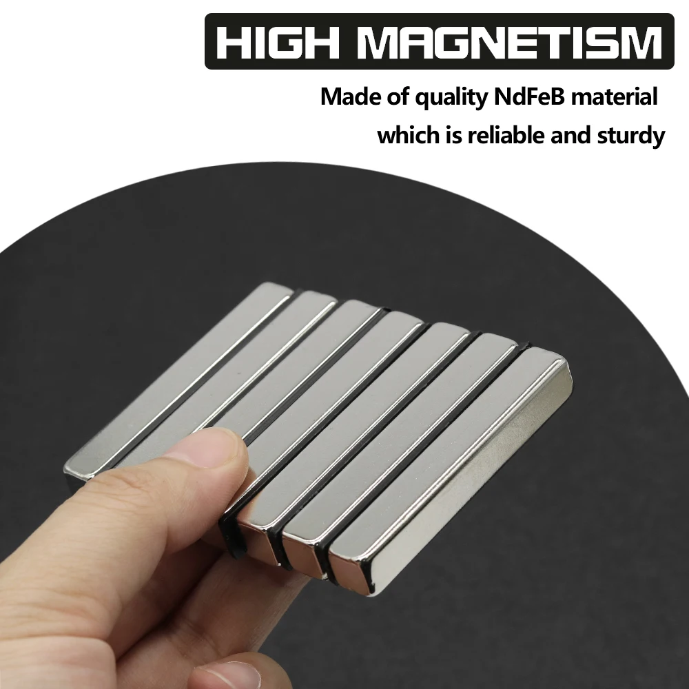 60x10x10mmN35 NdFeB Square Neodymium Magnet Super Strong Permanent Block Powerful Magnetic Refrigerator DIY Craft Multi‑Purpose