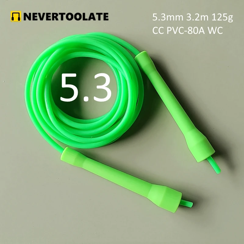 3.5 meters total rope length (3.2m in between) 5.3mm PVC ROPE CC HANDLE skipping jump rope speed rope  fitness