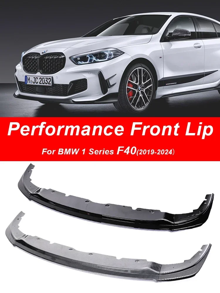 Carbon Fiber 3PCS M Tech Front Bumper Lip M Sport Front Skrit Splitter Spoiler Diffuser Cover For BMW 1 Series F40 2019-2024