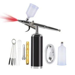 Best Upgraded Airbrush Portable Air Brush Spray Gun with Compressor Single Action Painting Kits for Cake Makeup Art Nail Model