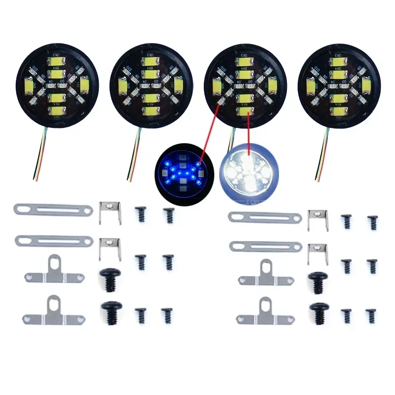 RC Truck LED Hoge Plafondspot Twee Kleuren Aanvullende Verlichting voor 1/14 Tamiya SCANIA 770S Volvo MAN 1/10 RC Crawler Auto TRX4 DIY