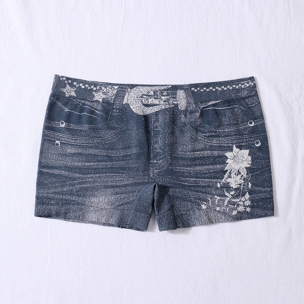 Summer Beach Wear Ladies Print Shorts Vacation Holiday M Cycling Compatible Yoga Compatible Polyester Fabric Medium Stretch