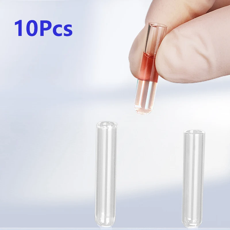 Glass test tube Duchenne small tube fermentation tube 6X30mm small glass test tube laboratory chemical reagent tube 10Pcs