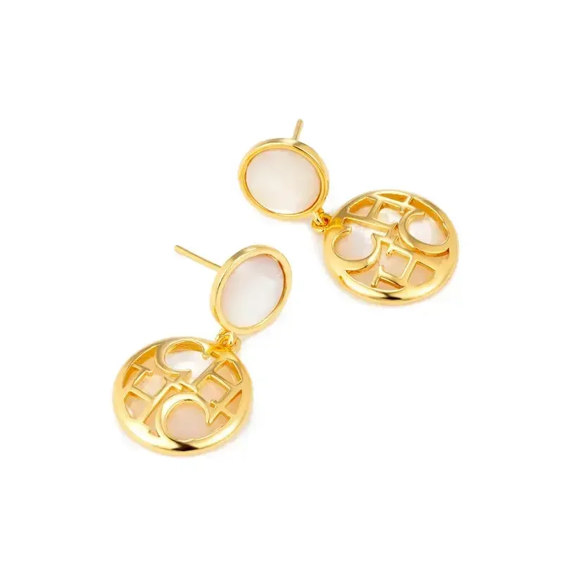 CH Two-tone Series Double-Layer Round Resin Hollow CHCH Cos Accessory Stylish Horror Role-play Prop Bag Accessories