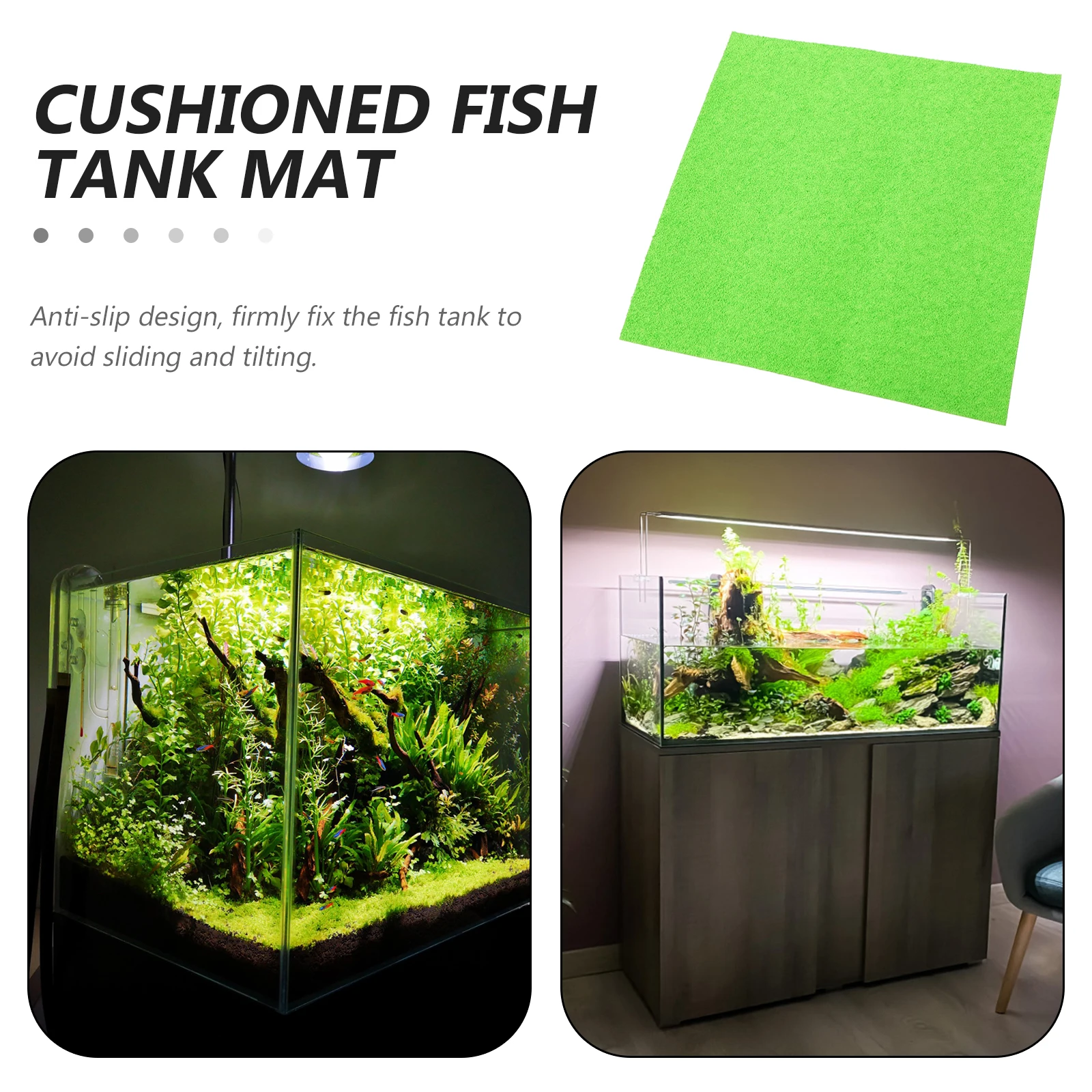 

Fish Tank Cushion Aquarium Pad Nonslip Bottom Mat Leveling Eva Material Accessories Mats Stabilizer