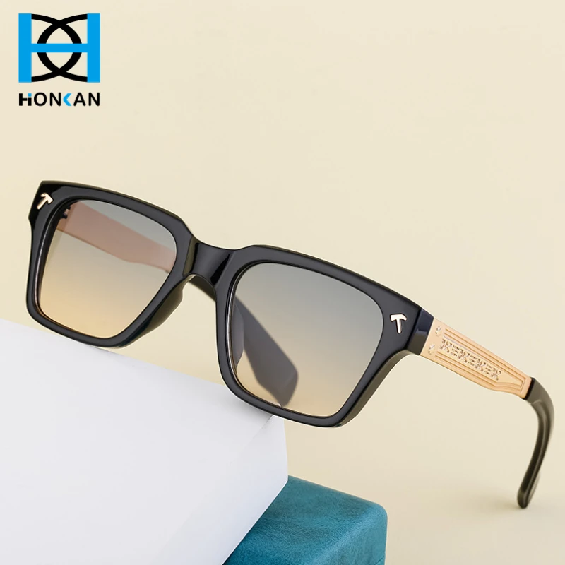 

Rivet Square Sunglasses Men Solar Glasses Fashion Outdoor UV400 Vintage Punk Luxury Brand Designer Outdoor Driving Metal