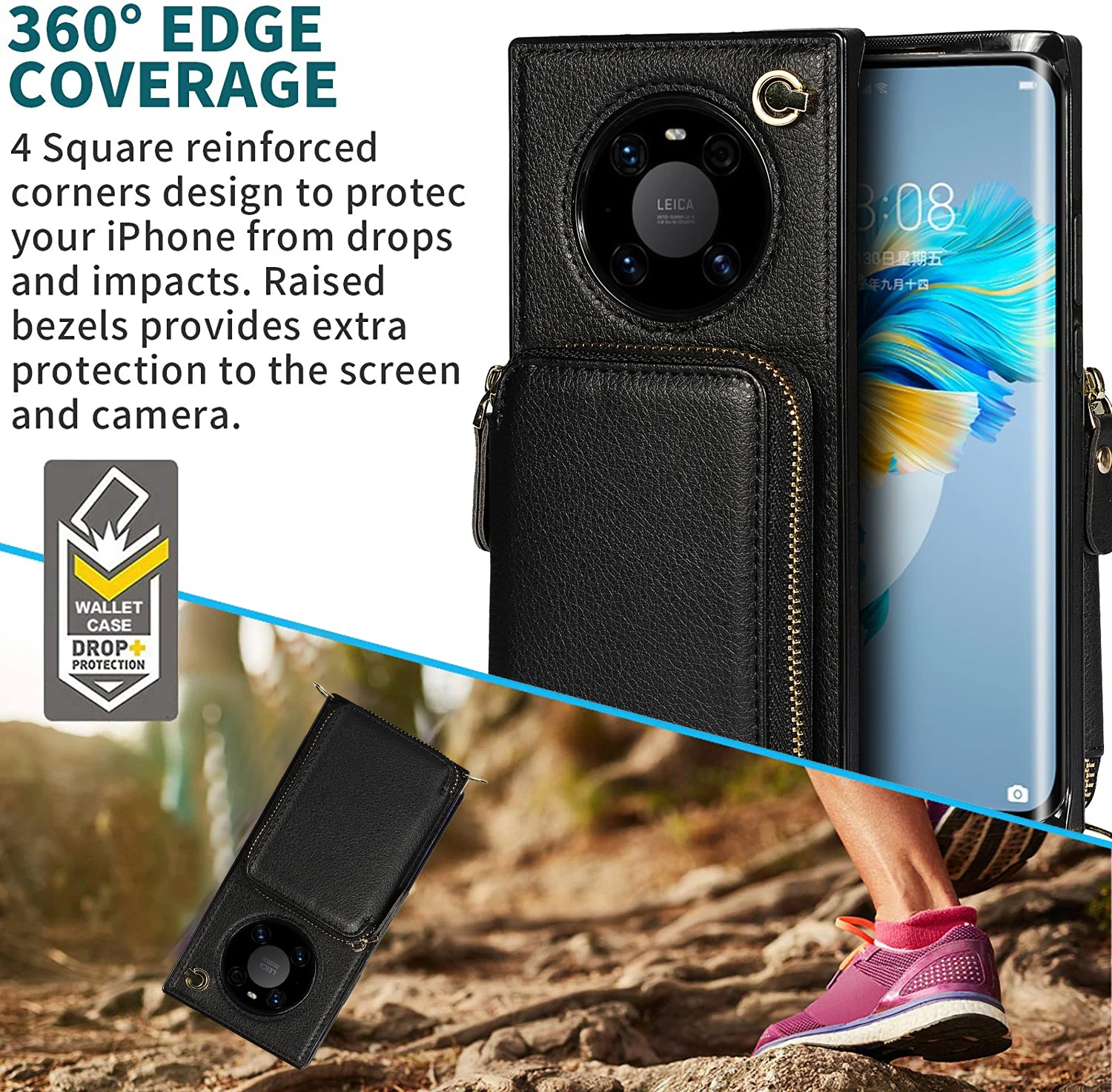 حافظة لهاتف هواوي P30 P40 Pro Plus Lite Mate 40 30 20 Pro Lite حقيبة ظهر فاخرة من نوع الهاتف المحمول