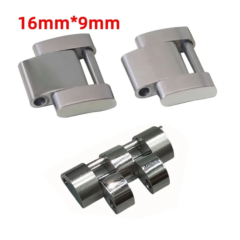 

Customized 16mm*9mm Stainless Steel SUB GMT Silver Oyster Watch Strap Band Extension Links Fit for RLX SUB GMT YATC Bracelet