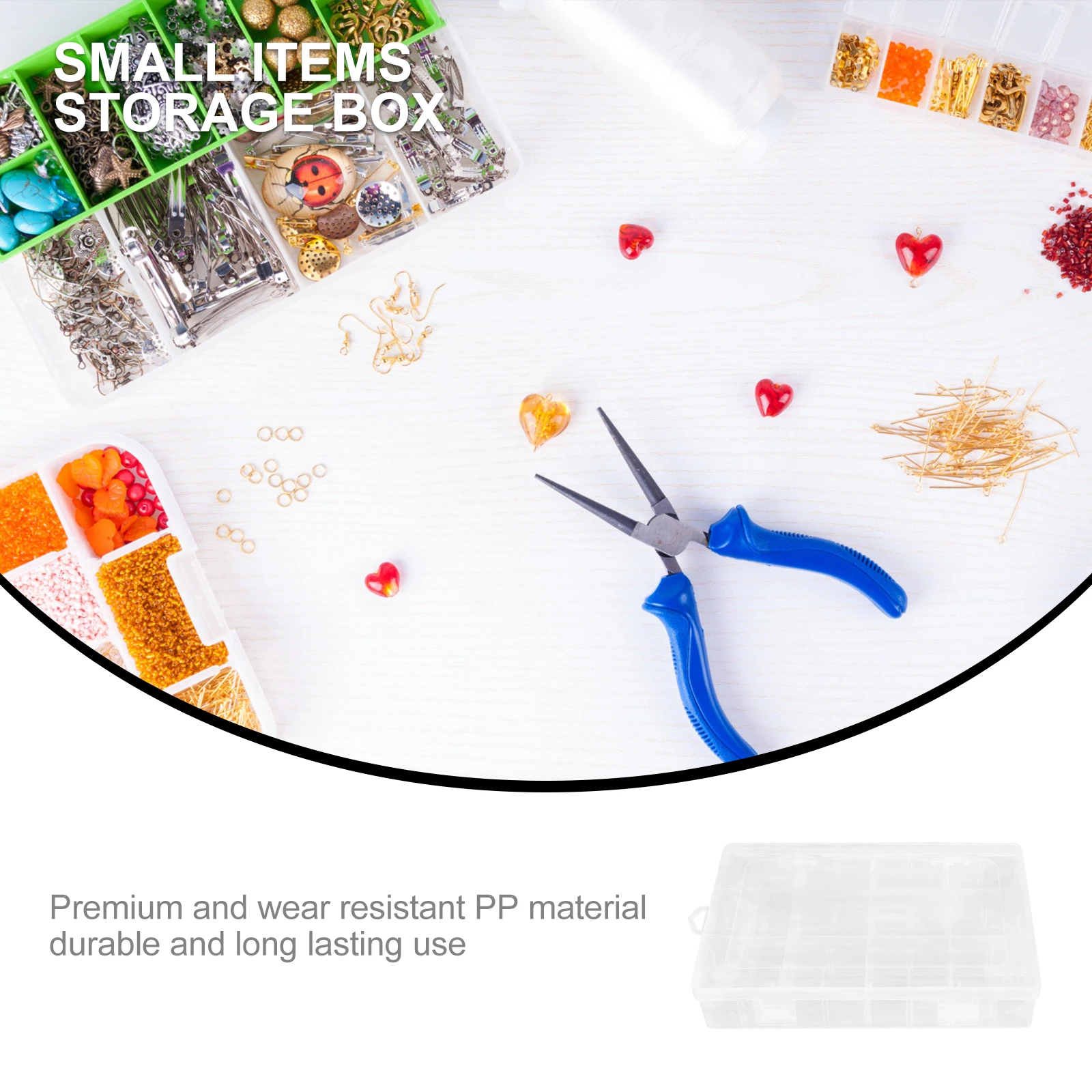 

3pcs Clear Storage Box 12 Compartment Simple Organizing Case Household Beads Accessories Jewelry Parts Container Transparent Pp