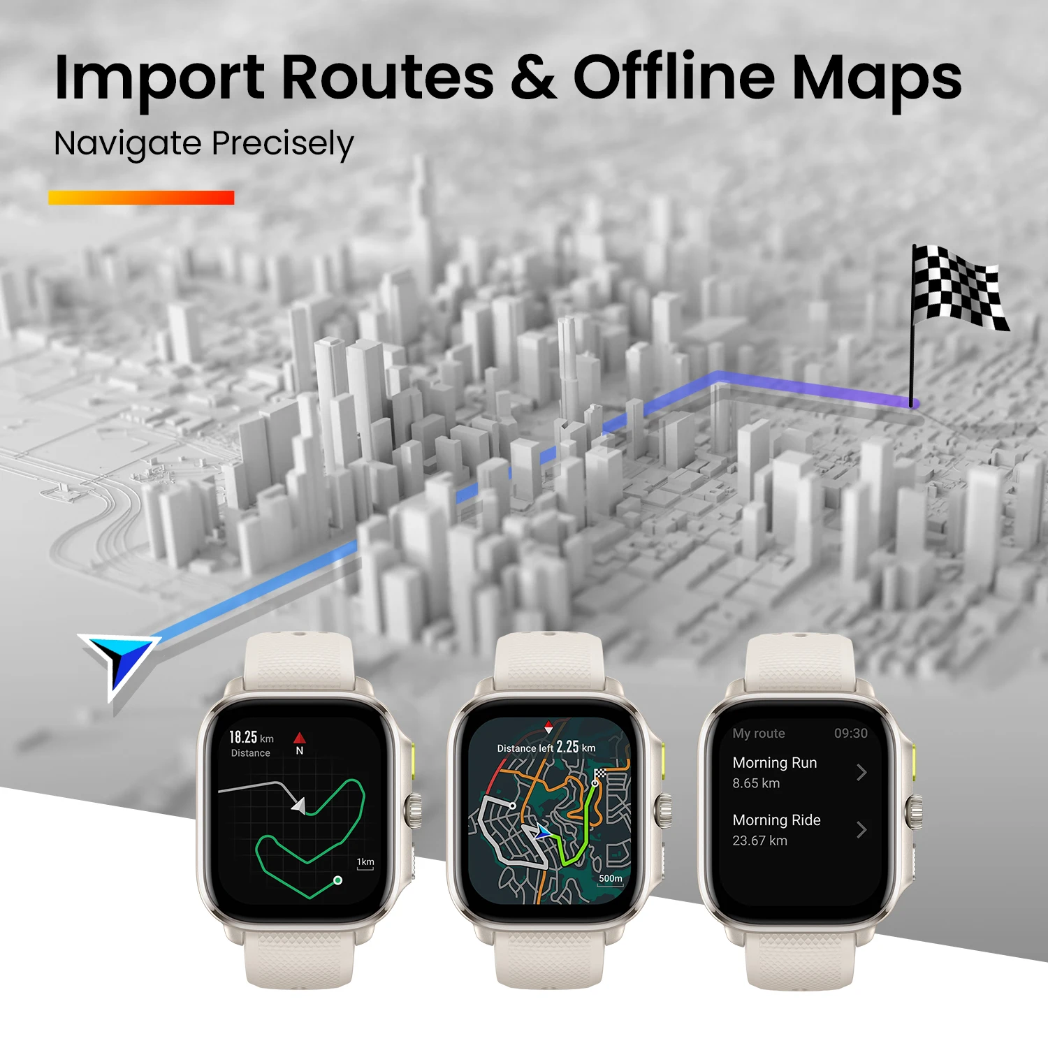 جديد Amazfit Cheetah (مربع) 1.75 بوصة 150 + أوضاع رياضية عمر بطارية 14 يومًا ساعة ذكية طويلة جدًا لهاتف Android IOS